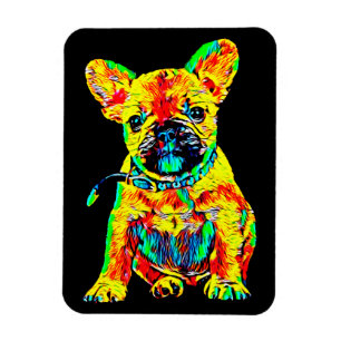 French Bulldog Gift   Frenchie Colourful Art Gift Magnet