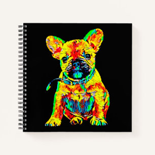 French Bulldog Gift   Frenchie Colourful Art Gift Notebook