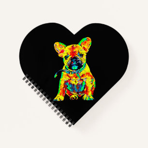 French Bulldog Gift   Frenchie Colourful Art Gift Notebook