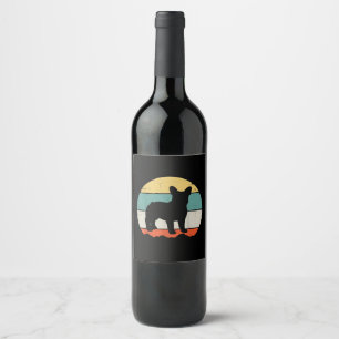 french bulldog   gift girls kids french bulldog wine label