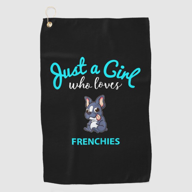 French Bulldog Girls Kids French Bulldog Gift Golf Towel (Front)