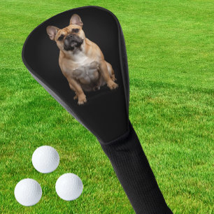 French Bulldog Golf Driver Cover, Black Style Head Cover