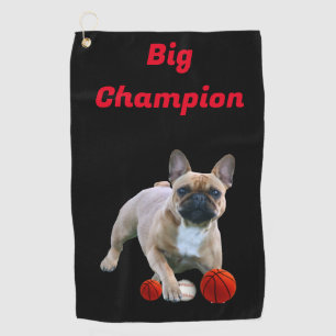 French bulldog golf towel