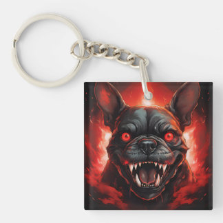 French Bulldog Gone Wrong Key Ring
