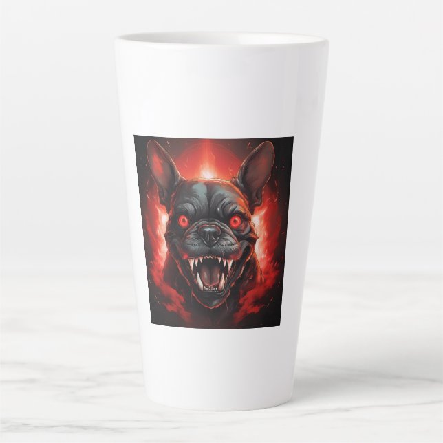 French Bulldog Gone Wrong Latte Mug (Front)