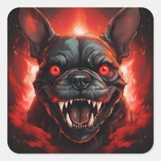 French Bulldog Gone Wrong Square Sticker