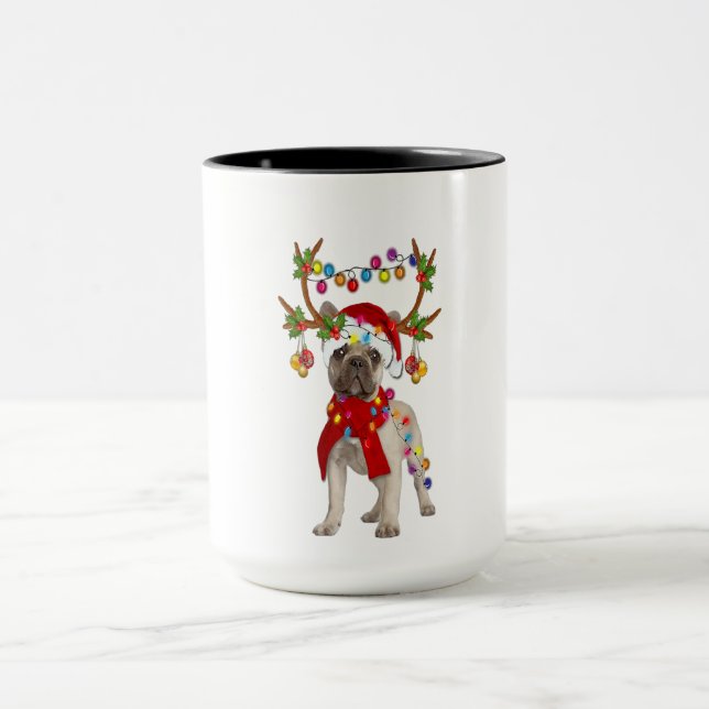 French Bulldog Gorgeous Reindeer Christmas Gift Mug (Center)