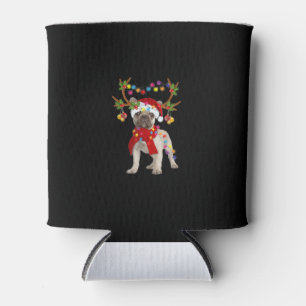 French Bulldog Gorgeous Reindeer Christmas Tree Can Cooler