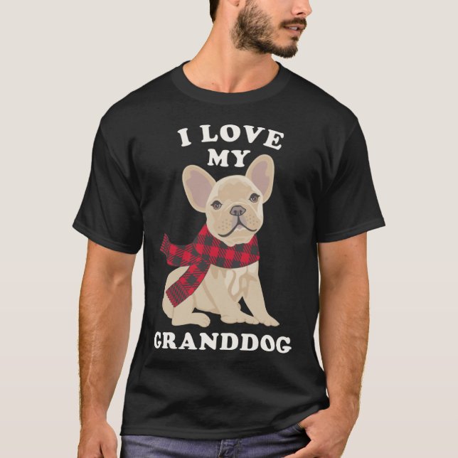 French Bulldog  Grandma Xmas  Fun Frenchie Granddo T-Shirt (Front)