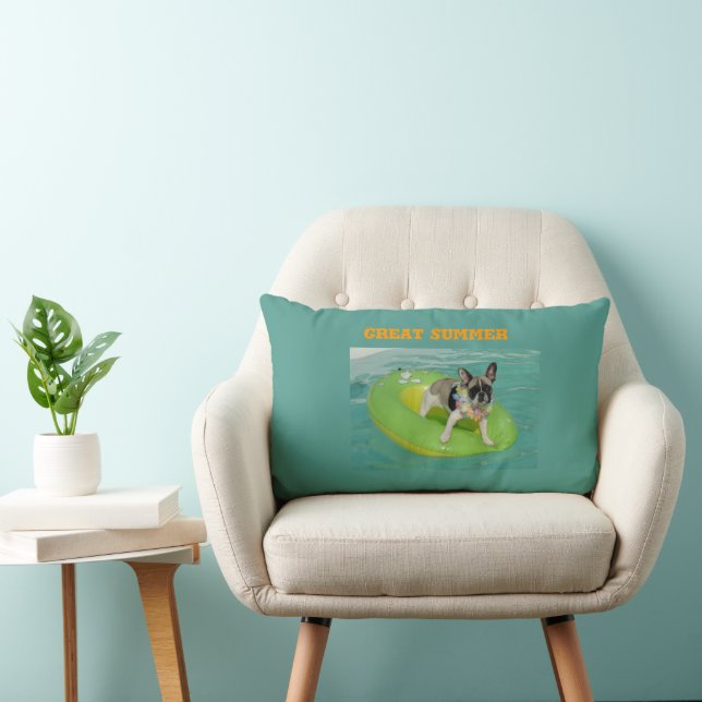 French Bulldog Great Summer Lumbar Cushion (Chair)