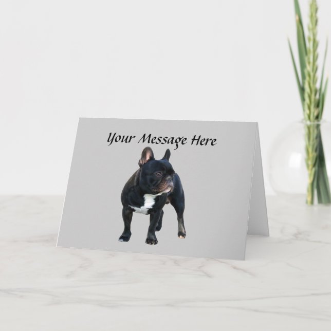 French Bulldog Greeting Card (Front)