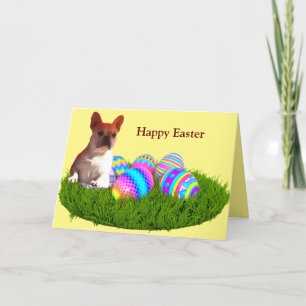 French Bulldog Greeting Card Easter