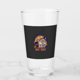 French Bulldog Halloween Boo Dogs Vector Glass
