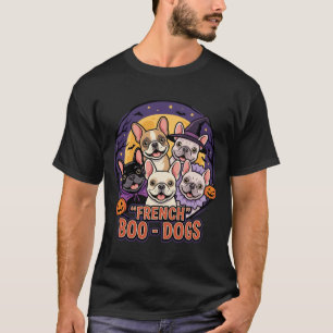 French Bulldog Halloween Boo Dogs Vector T-Shirt