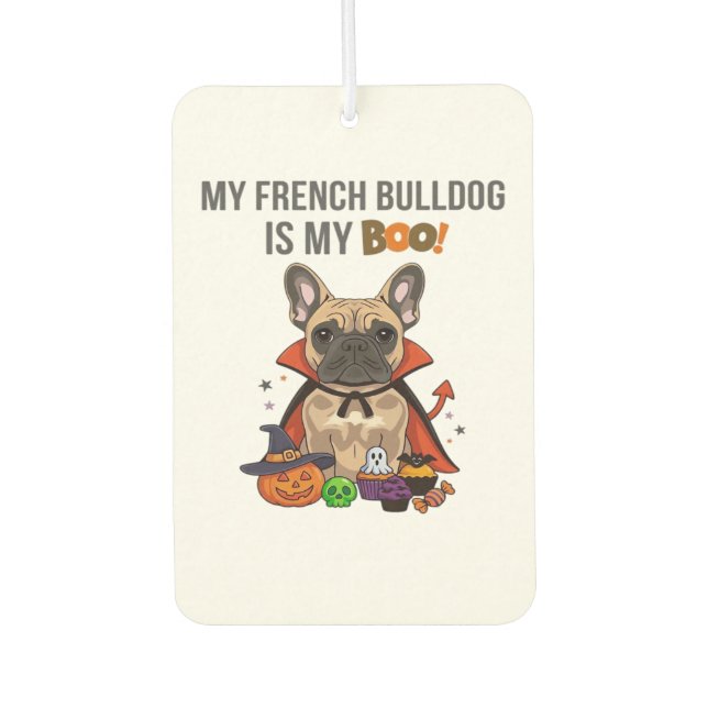 French Bulldog Halloween Costume  My French Bulldo Car Air Freshener (Front)