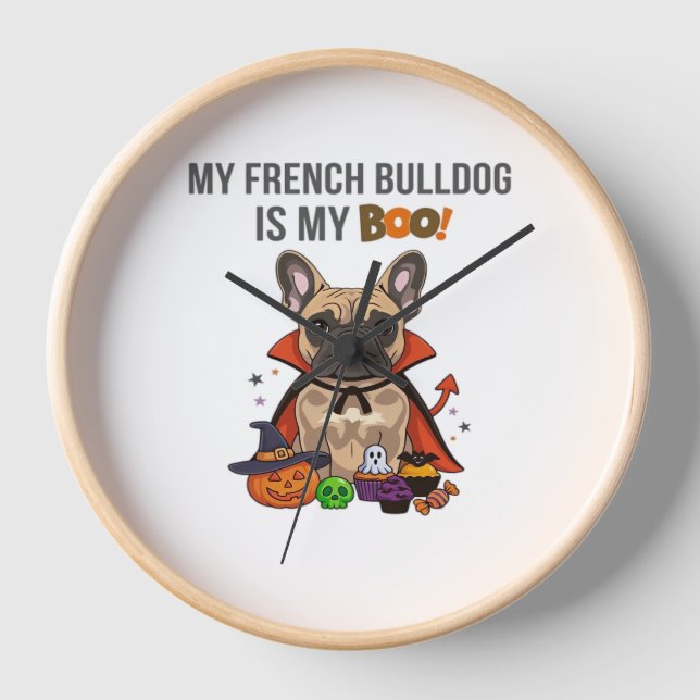 French Bulldog Halloween Costume  My French Bulldo Clock (Front)