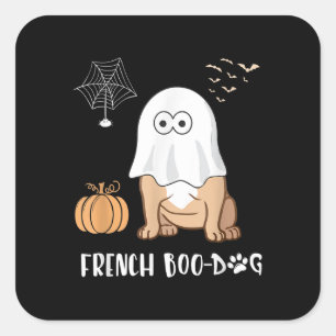 French Bulldog Halloween Cute Boo-Dog 2020 Tees Square Sticker