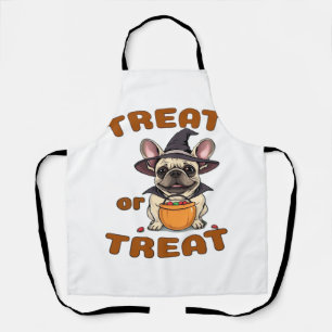 French Bulldog Halloween Dog Costume �Treat or Tre Apron