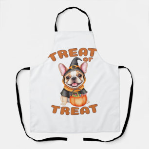 French Bulldog Halloween Dog Costume �Treat or Tre Apron