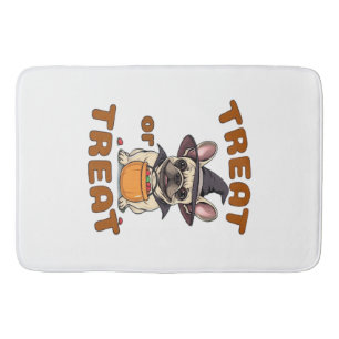 French Bulldog Halloween Dog Costume �Treat or Tre Bath Mat