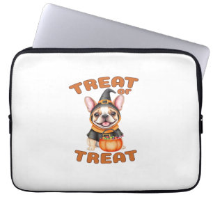 French Bulldog Halloween Dog Costume �Treat or Tre Laptop Sleeve