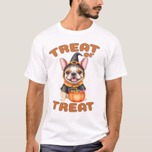 French Bulldog Halloween Dog Costume �Treat or Tre T-Shirt