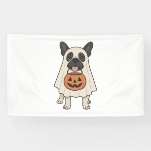 French Bulldog Halloween Dog Ghost Banner