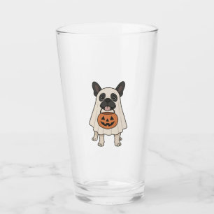 French Bulldog Halloween Dog Ghost Glass