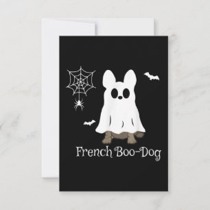 French Bulldog Halloween French Boo-Dog Dog Gift RSVP Card