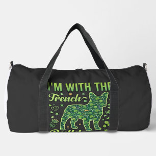 French Bulldog Halloween Macaron Eiffel Tower_1 Duffle Bag