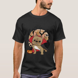 French Bulldog Halloween Pumpkin Frenchie Witch T-Shirt