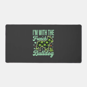 French Bulldog Halloween Pumpkin Pattern Design Desk Mat