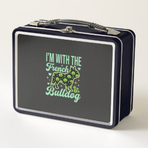 French Bulldog Halloween Pumpkin Pattern Design Metal Lunch Box