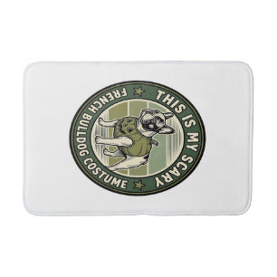 French Bulldog Halloween Scary Costume Bath Mat