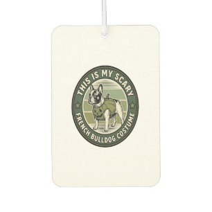 French Bulldog Halloween Scary Costume Car Air Freshener