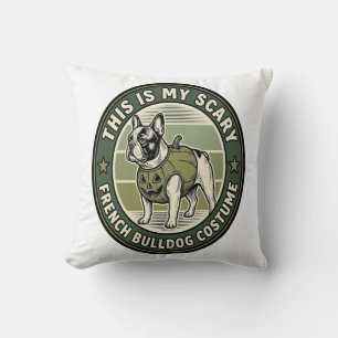 French Bulldog Halloween Scary Costume Cushion