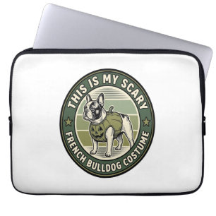 French Bulldog Halloween Scary Costume Laptop Sleeve
