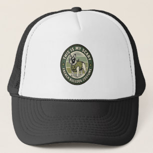 French Bulldog Halloween Scary Costume Trucker Hat