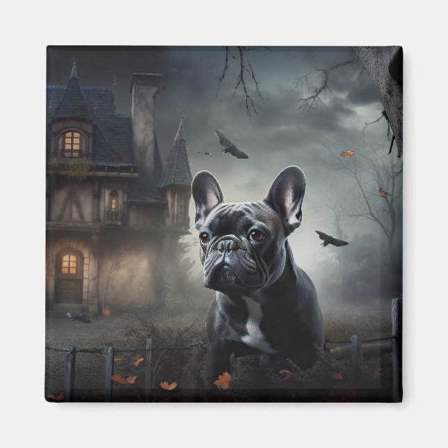 French Bulldog Halloween Scary Magnet (Front)