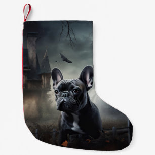French Bulldog Halloween Scary Small Christmas Stocking