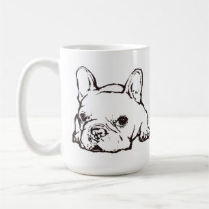 French Bulldog Handwritten Illustration CoffeeMug Coffee Mug
