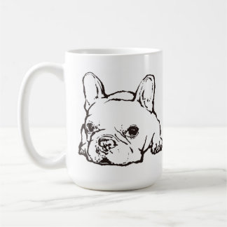 French Bulldog Handwritten Illustration  CoffeeMug Coffee Mug