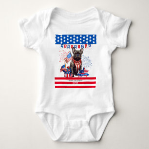 French Bulldog Happy 4Th Of July America Patriotic Baby Bodysuit
