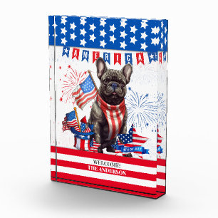 French Bulldog Happy 4Th Of July America Patriotic Photo Block