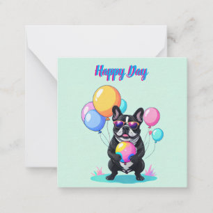French Bulldog Happy Day Französische Bulldogge Card