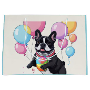 French Bulldog Happy Day Französische Bulldogge Large Gift Bag