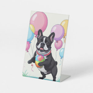 French Bulldog Happy Day Französische Bulldogge Pedestal Sign