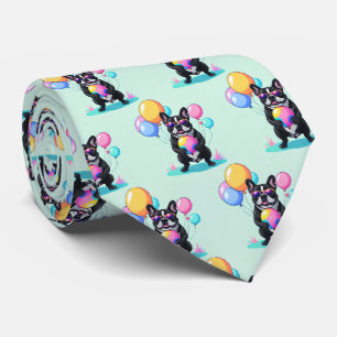French Bulldog Happy Day Französische Bulldogge Tie