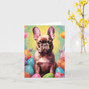 French Bulldog Happy Easter  Card