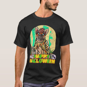 French Bulldog Happy Halloween Costume Zombie T Sh T-Shirt